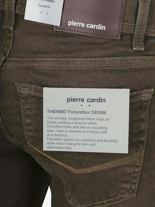 Broek Lyon tapered raw bruin