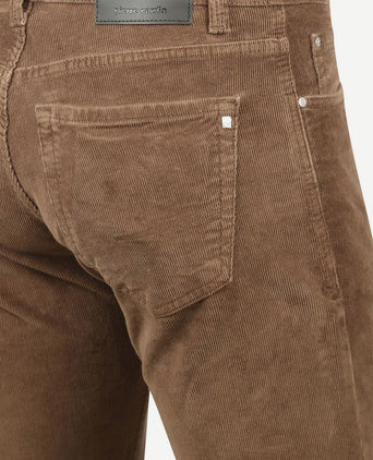 Pierre Cardin broek Lyon future flex corduroy bruin