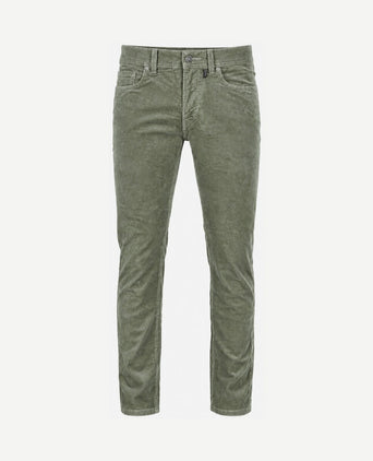 Broek Lyon tapered corduroy groen