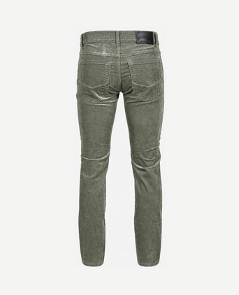 Broek Lyon tapered corduroy groen