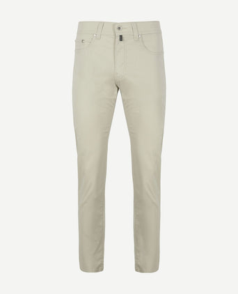 Broek Lyon tapered ecru