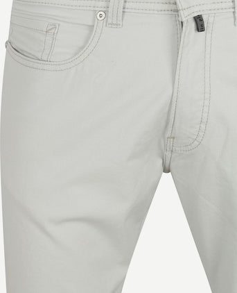 Broek Lyon tapered lichtgrijs