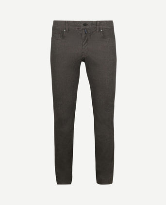 Broek Lyon tapered print bruin