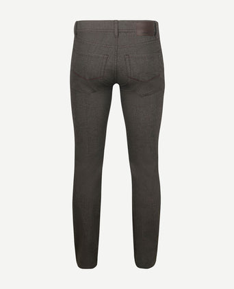 Broek Lyon tapered print bruin