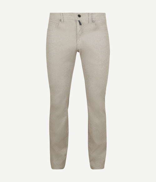 Pierre Cardin broek Lyon tapered print greige