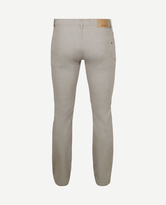 Broek Lyon tapered print greige