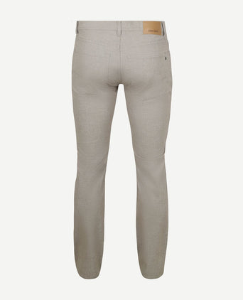 Broek Lyon tapered print greige