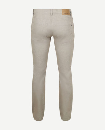 Broek Lyon tapered print greige