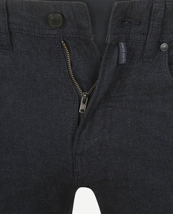 Broek Lyon tapered print donkerblauw