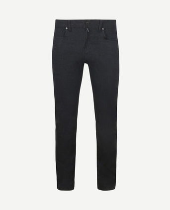 Broek Lyon tapered print donkerblauw