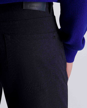 Broek Lyon tapered print donkerblauw