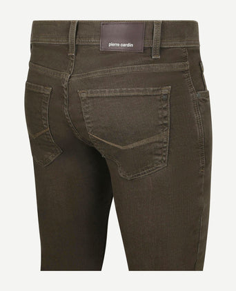 Broek Lyon tapered raw bruin