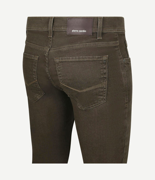 Broek Lyon tapered raw bruin