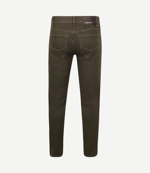 Broek Lyon tapered raw bruin
