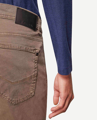 Broek Lyon tapered taupe