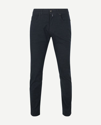 Pierre Cardin five pocket broek tapered donkerblauw