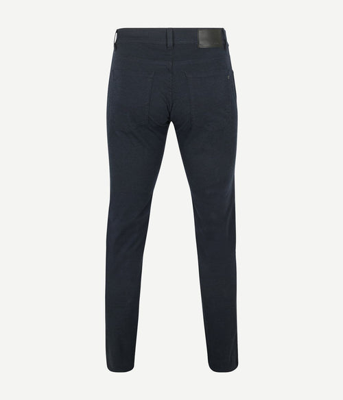 Pierre Cardin five pocket broek tapered donkerblauw