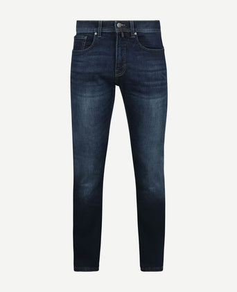 Jeans Lyon tapered future flex donkerblauw