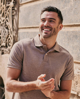 Poloshirt mel pique camel