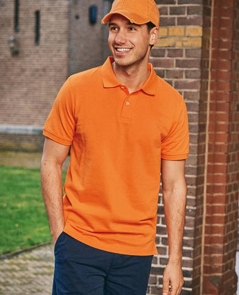 Polo piqué oranje