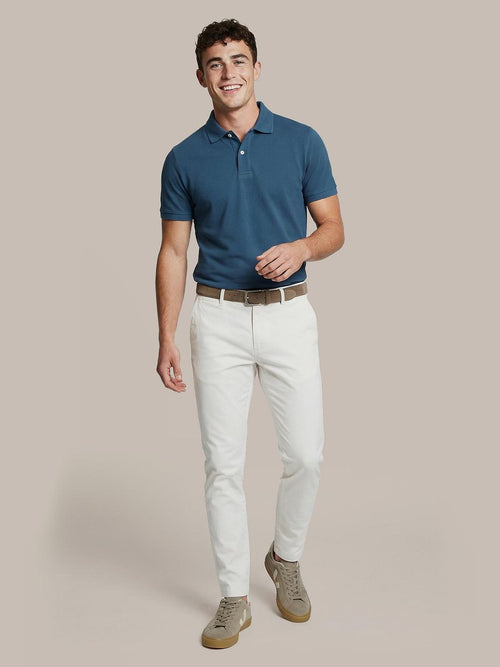 Polo piqué royal blauw