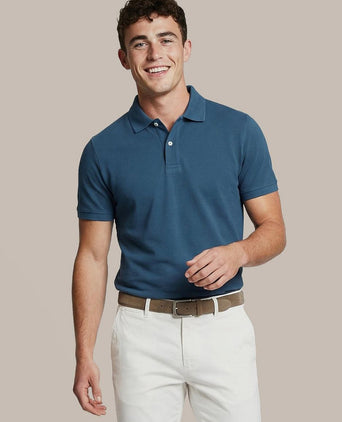 Polo piqué royal blauw