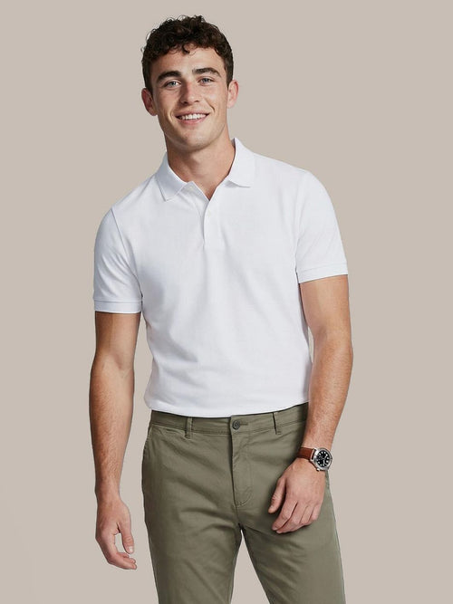Polo piqué wit
