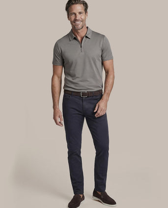 Poloshirt silky grijs