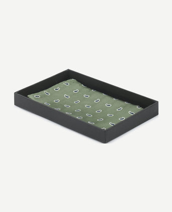 Zijde pochet paisley groen