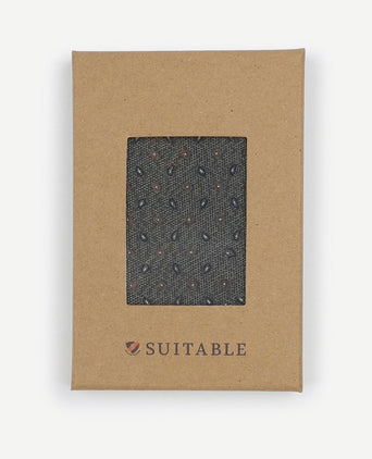 Zijde pochet small paisley olive