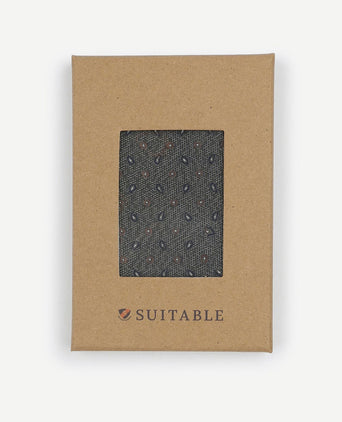 Zijde pochet small paisley olive