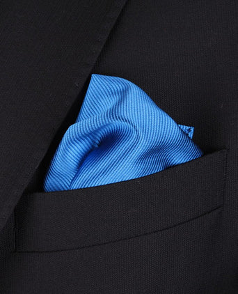 Pochet zijde licht kobalt f19