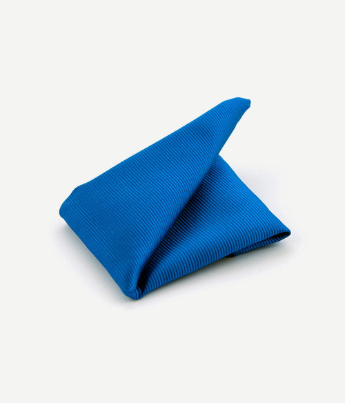 Pochet zijde licht kobalt f19