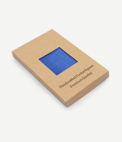 Pochet zijde licht kobalt f19