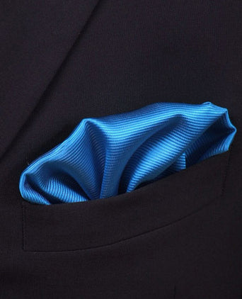 Pochet zijde oceaan blauw f32