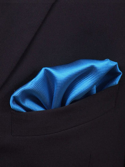 Pochet zijde oceaan blauw f32