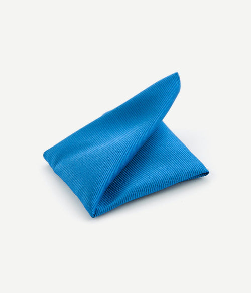 Pochet zijde oceaan blauw f32