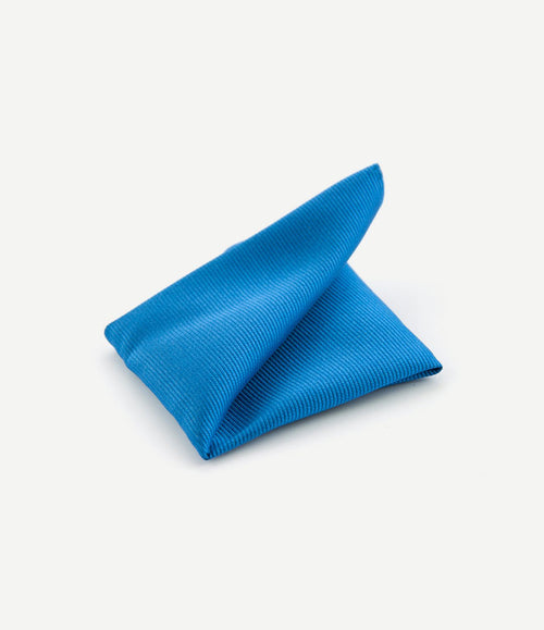 Pochet zijde oceaan blauw f32