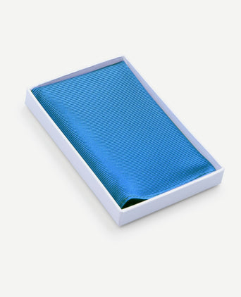 Pochet zijde oceaan blauw f32