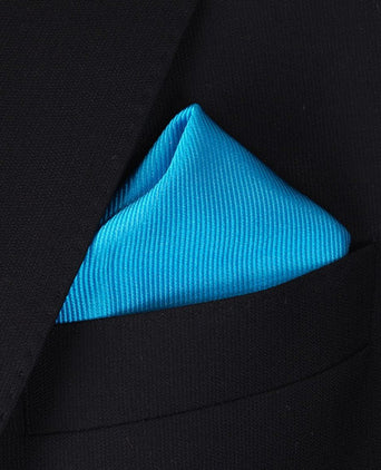 Pochet zijde turquoise f24