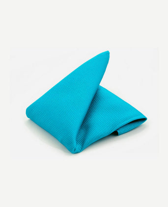 Pochet zijde turquoise f24