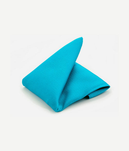 Pochet zijde turquoise f24