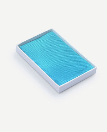 Pochet zijde turquoise f24