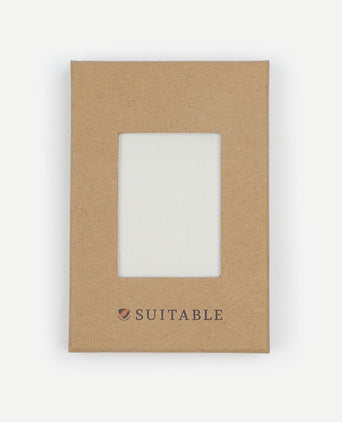 Suitable zijde pochet off white