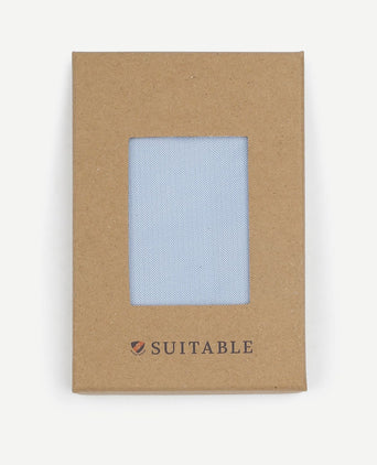 Suitable zijde pochet lichtblauw