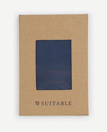 Suitable zijde pochet indigo blauw