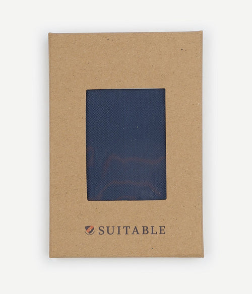 Suitable zijde pochet indigo blauw