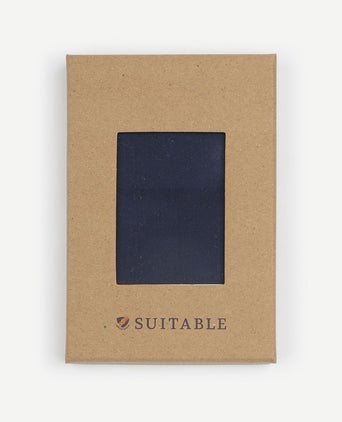 Suitable zijde pochet donkerblauw