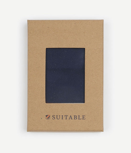 Suitable zijde pochet donkerblauw