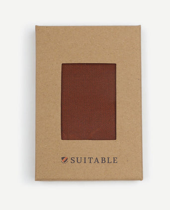 Suitable zijde pochet brique